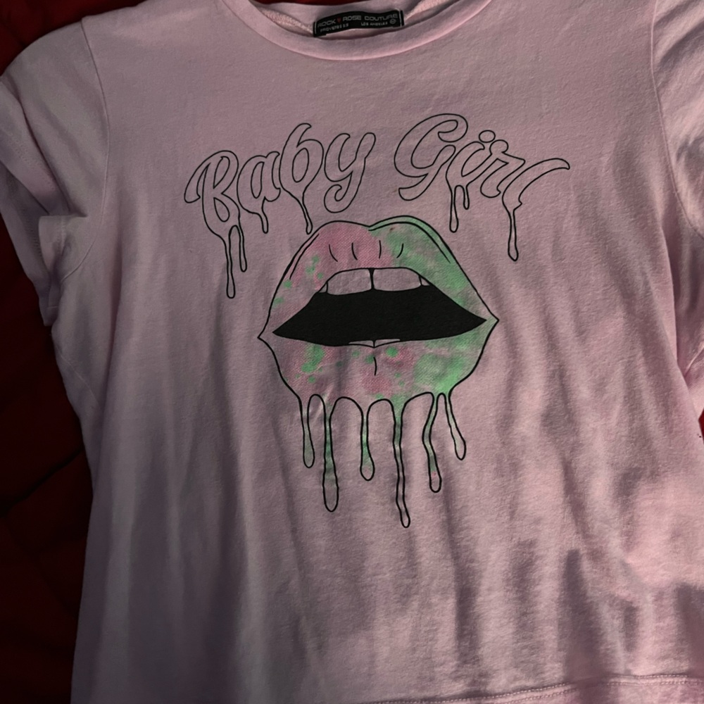 baby pink womens t-shirt